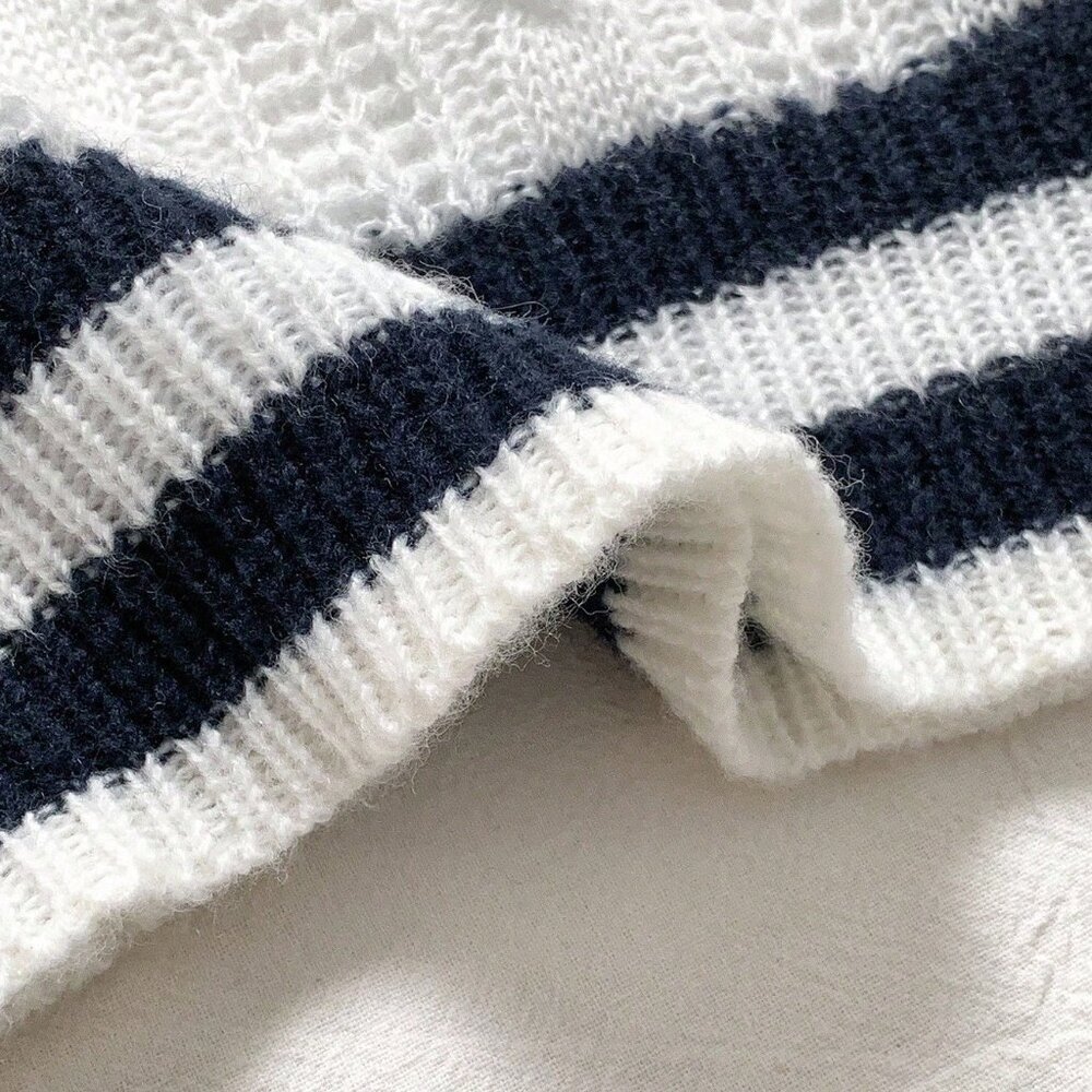 Multicolor Casual Women's Comfortable Collegiate Sweater - Picture 5 of 5